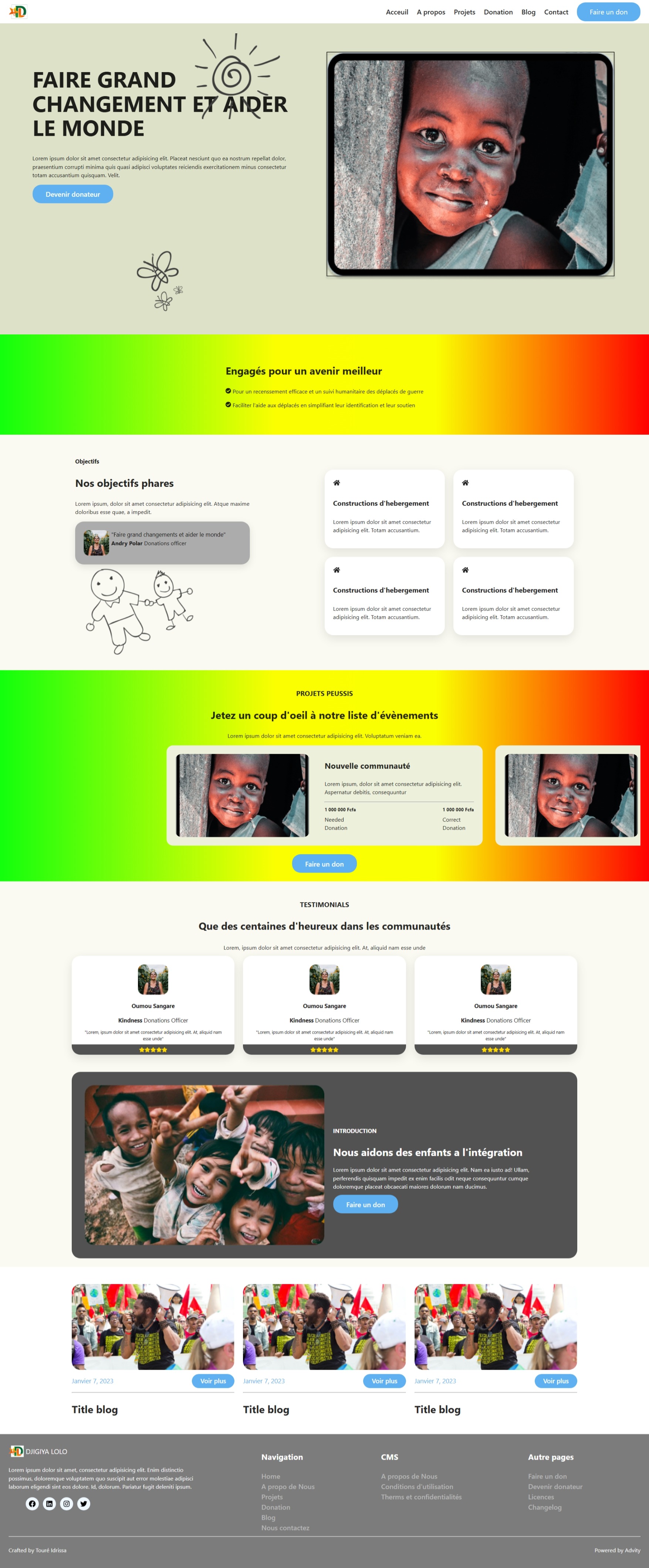 Plateforme Humanitaire & Dons Djigiya Lolo