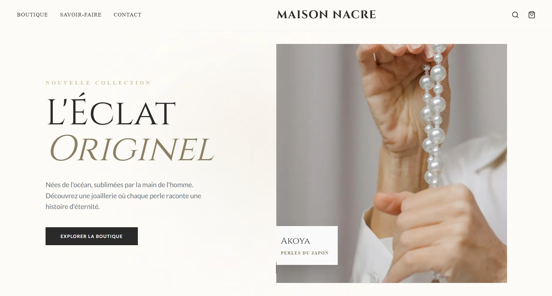 Maison Nacre - L’Éclat Originel